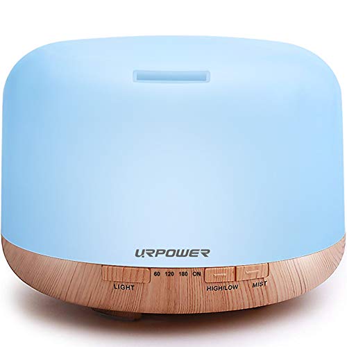 Product Cover URPOWER 500ml Aromatherapy Essential Oil Diffuser Humidifier Room Decor Lighting with 4 Timer Settings, 7 LED Color Changing Lamp and Waterless Auto Shut-Off
