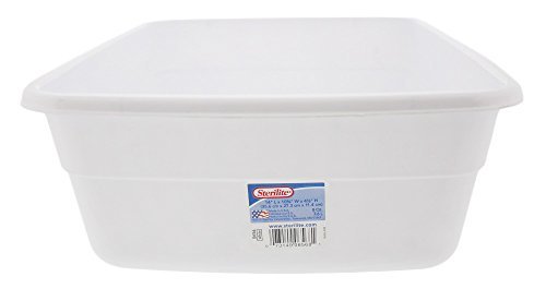 Product Cover 4SGM Sterilite Small White 8 Qt. Dish Pan - 14