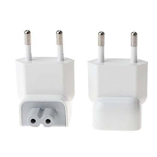 Product Cover WOVTE Europe Plug Converter Travel Charger Adapter for Apple iBook MacBook White Pack of 2