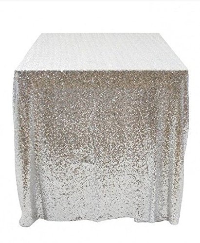 Product Cover 50''x50'' Square Silver Sequin Tablecloth Select Your Color & Size Can Be Available ! Sequin Overlays, Runners, Gatsby Wedding, Glam Wedding Decor, Vintage Weddings