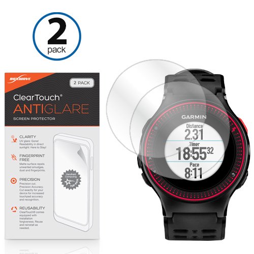 Product Cover BoxWave Garmin Forerunner 225 ClearTouch Anti-Glare Screen Protector (2-Pack) - Garmin Forerunner 225 Anti-Glare, Anti-Fingerprint Matte Film Skin to Shield Against Scratches