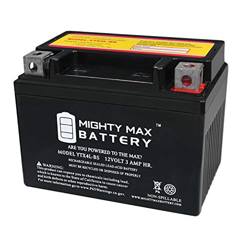 Product Cover Mighty Max Battery YTX4L-BS Replacement for Coolster 110CC GK-6110A Brand Product