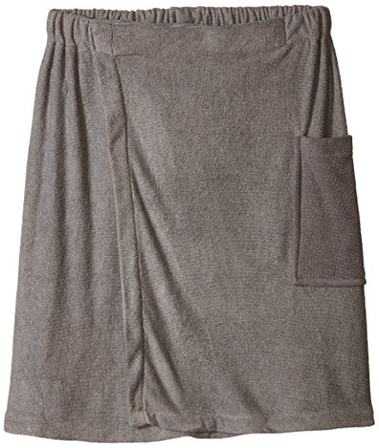 Product Cover DII Men's Adjustable Microfiber Shower Wrap for Saunas, College Dorms, Pools, Gyms, Beaches, Locker Rooms, Bathroom, 54 x 20 - Gray
