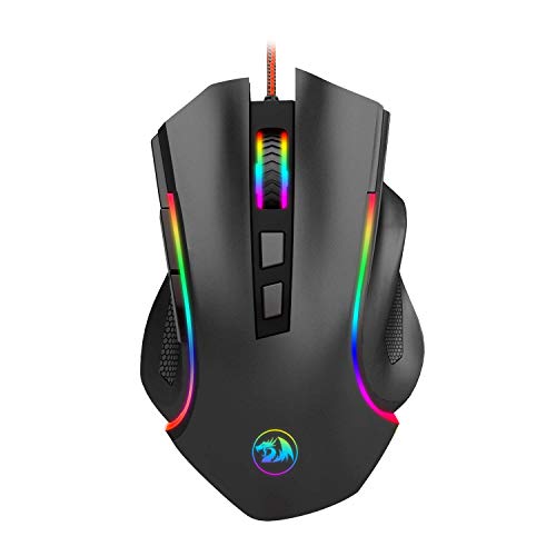 Product Cover Redragon M602 RGB Wired Gaming Mouse RGB Spectrum Backlit Ergonomic Mouse Griffin Programmable with 7 backlight modes up to 7200 DPI for Windows PC Gamers (Black)