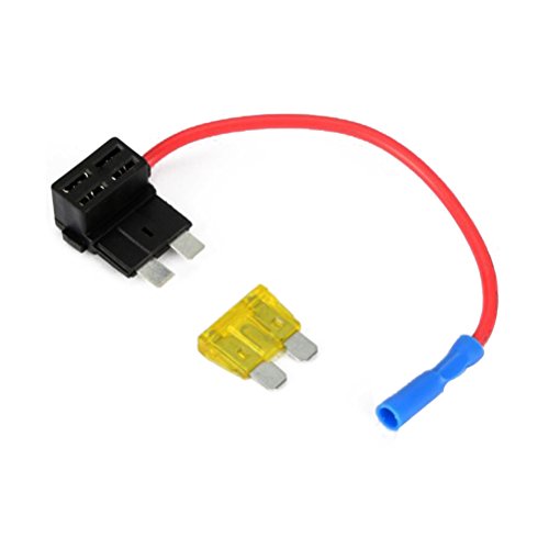 Product Cover Pixnor 12V ATO ATC Add A Circuit Fuse Tap Piggy Back Standard Blade Fuse Holder with 20A Blade Fuse - Size M