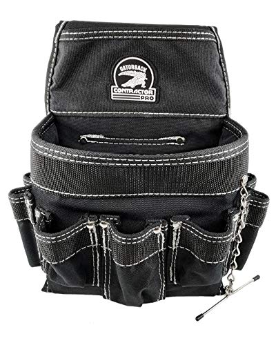 Product Cover Gatorback B201 Professional Electricians Pouch. Tool Belt Ready Durable Electrician Pouch with 18 Pockets and Tape Chain