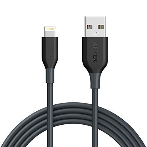 Product Cover iPhone Charger, Anker Powerline 6ft Lightning Cable, MFi Certified USB Charge/Sync Cord for iPhone Xs/XS Max/XR/X / 8/8 Plus / 7/7 Plus / 6/6 Plus / 5s / iPad, and More (Gray)