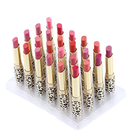 Product Cover Anself 12 Colors 24pcs Leopard Print Lipsticks Moisturizing Lip Balms Set Waterproof Long Lasting