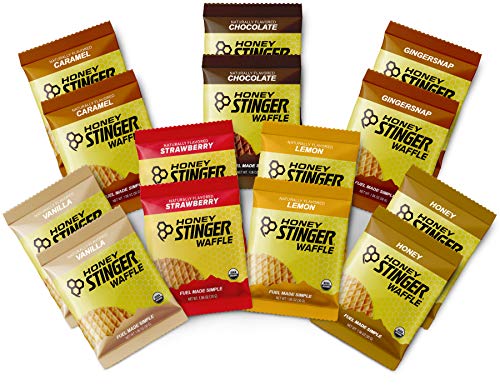 Product Cover Honey Stinger Organic Waffles - Variety Pack - 14 Count - 2 of Each Flavor - Energy Source for Any Activity - Honey, Chocolate, Caramel, Gingersnap, Vanilla, Strawberry & Lemon