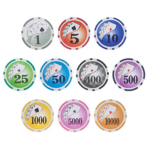 Product Cover Brybelly Yin Yang Poker Chip Heavyweight 14-Gram Clay Composite - Pack of 50