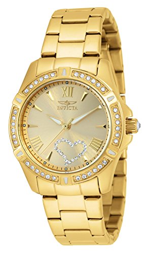 Product Cover Invicta Women's 21384 Angel Crystal-Accented 18k Gold Ion-Plated Stainless Steel Watch