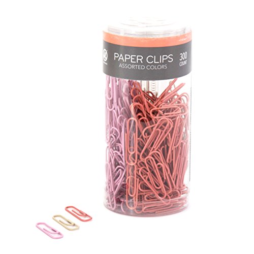 Product Cover U Brands Paper Clips, Medium 1-1/8-Inch, Floral Nature Fashion Colors, 300-Count