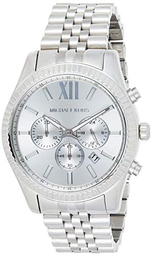 Product Cover Michael Kors Men's Lexington Silver-Tone Watch MK8405