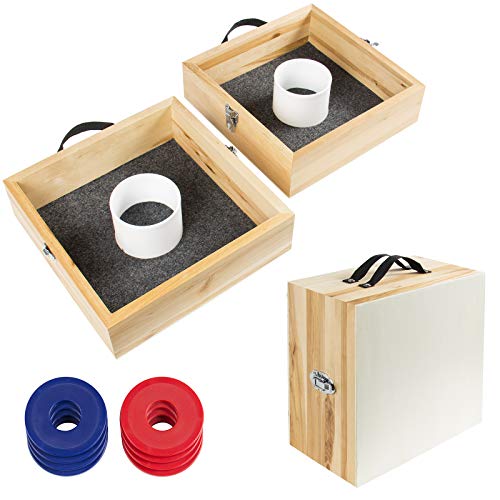 Product Cover Best Choice Products Wood Washer Toss Game Set Outdoor Backyard Party Games