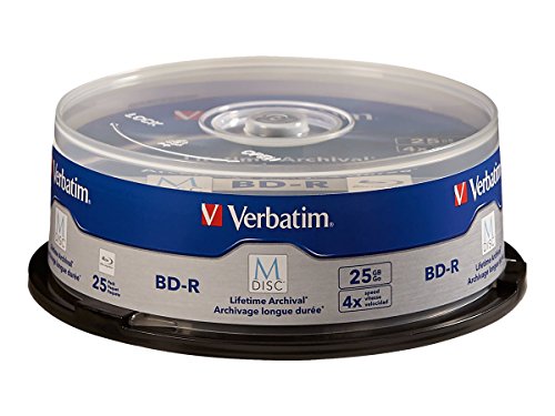 Product Cover Verbatim M-Disc BD-R 25GB 4X with Branded Surface - 25pk Spindle - 98909