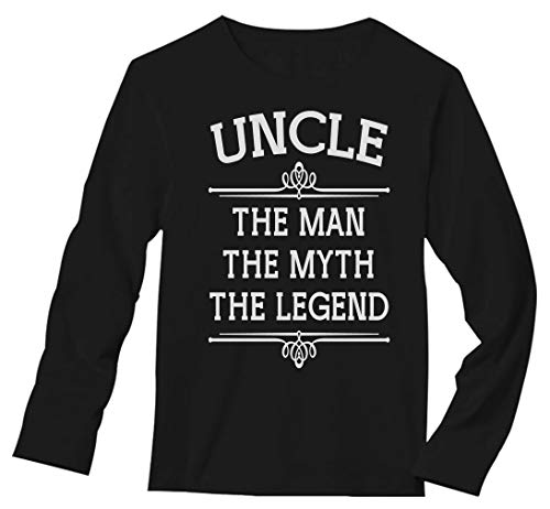 Product Cover Uncle The Man The Myth The Legend Xmas Gift for Uncle Men's Long Sleeve T-Shirt X-Large Black