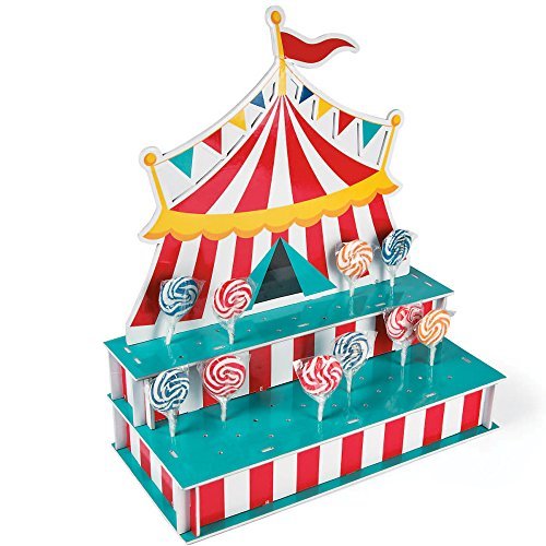 Product Cover Circus Tent Shaped Lollipop Stand - Circus Party Supplies (Holds 48 Suckers)