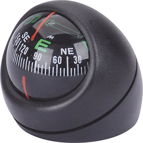 Product Cover HR 10310601 Self-adhesive Automobile Dashboard Compass - 2.1 x 2.2 x 2.3 Inches Always Drive, Bike or Walk in the Right Direction Thanks to This Small and Compact Compass