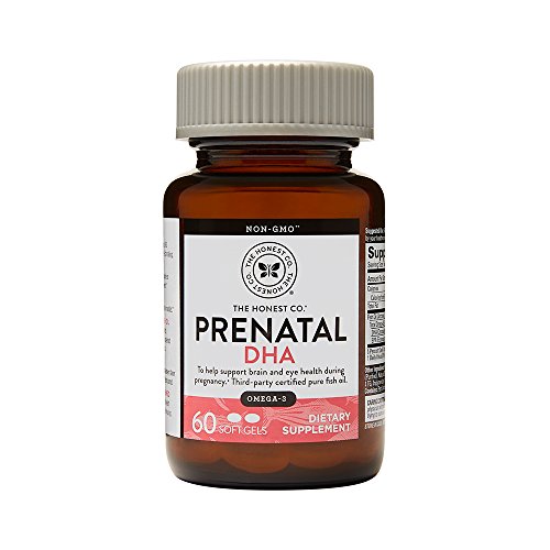 Product Cover The Honest Company Prenatal DHA Vitamins | Non-GMO | Omega-3 | IFOS Certified 5-Star Rating | DHA Supplements | 60 Count