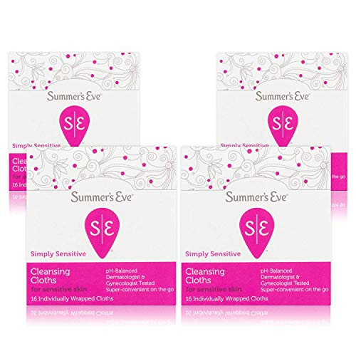 Product Cover Summer's Eve Cleansing Cloth Simply Sensitive, 16 Count (Pack of 4)
