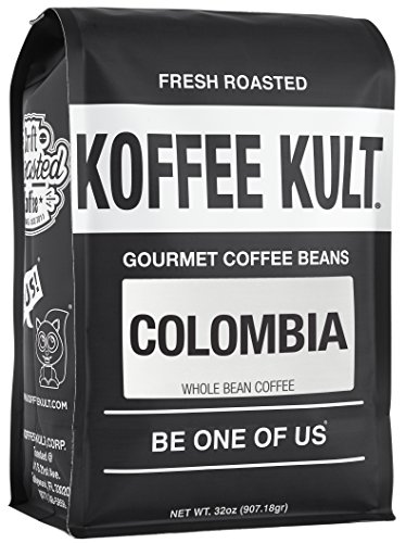 Product Cover Koffee Kult Colombian Huila Fresh Coffee Beans - Whole Bean Coffee - Fresh Roasted 32oz