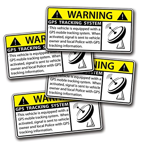 Product Cover 4 MINI GPS Vehicle Car Alarm Security Caution Warning Decal Sticker