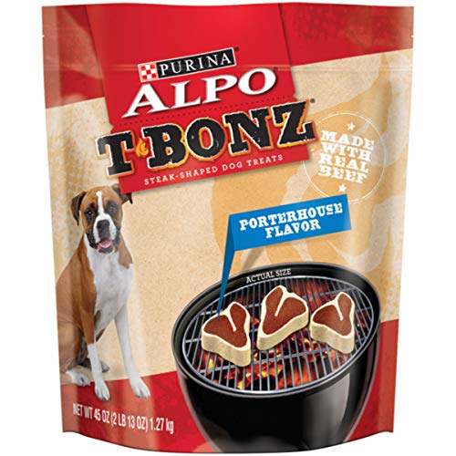 Product Cover Purina ALPO Made in USA Facilities Dog Treats, TBonz Porterhouse Flavor - 45 oz. Pouch