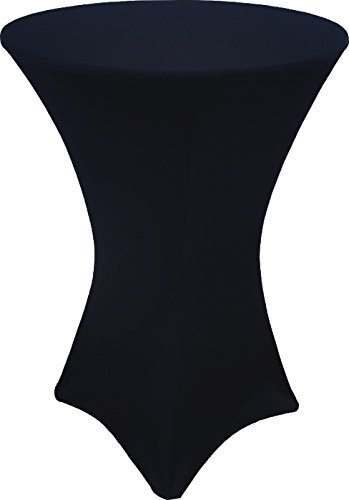 Product Cover Banquet Tables Pro Black 30 x 42 Fitted Highboy Cocktail Spandex Table Cover