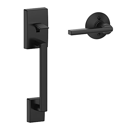 Product Cover Schlage FE285 CEN 622 LAT Century Trim Lower Half Front Entry Handleset with Latitude Lever, Matte Black