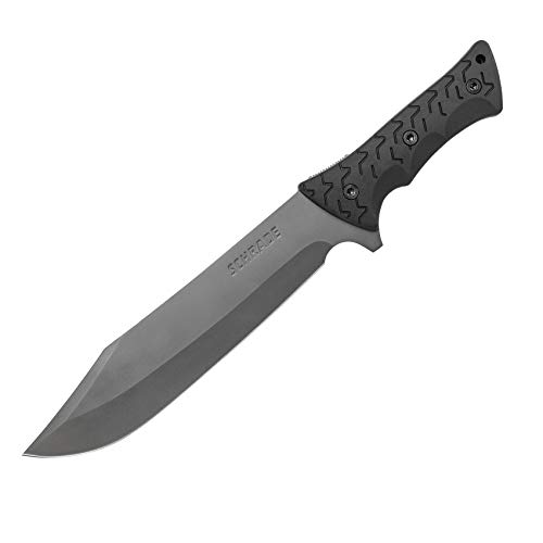 Product Cover Schrade SCHF45 Leroy 16.5in High Carbon S.S. Full Tang Fixed Blade Knife with 10.4in Bowie Blade and TPE Handle for Outdoor Survival Camping and EDC