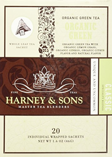 Product Cover Harney & Sons Fine Teas Organic Green with Citrus & Ginkgo - 20 Wrapped Sachets