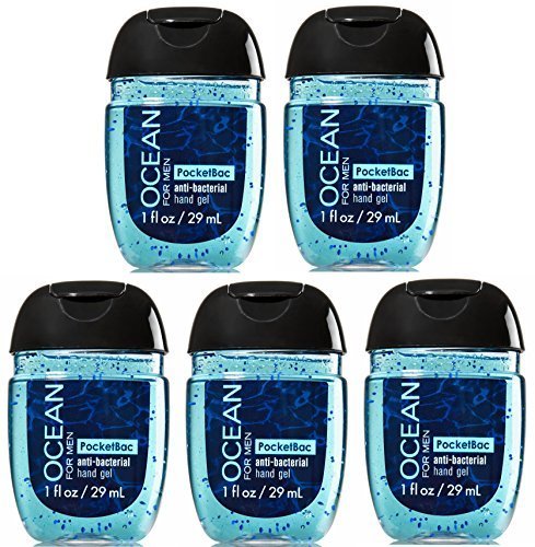 Product Cover Bath & Body Works PocketBac Hand Sanitizer Gel Ocean For Men 5pc Bundle