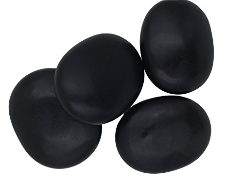 Product Cover Zabrina 4 Pcs Large Massage Stone Large Hot Basalt Stone Large Hot Stone Massage Hot Rock Massage Stones Hot Rocks Stones, 2.75 in 3.54 in [Use in Palm, Soles or Back]