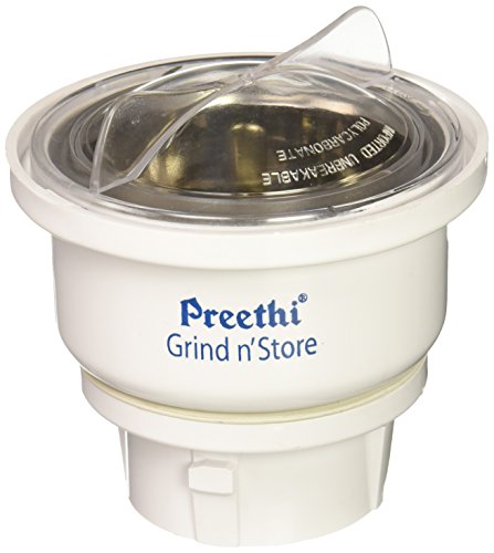 Product Cover Preethi 0.4-Liter Grind n' Store Blue Leaf Chutney Jar