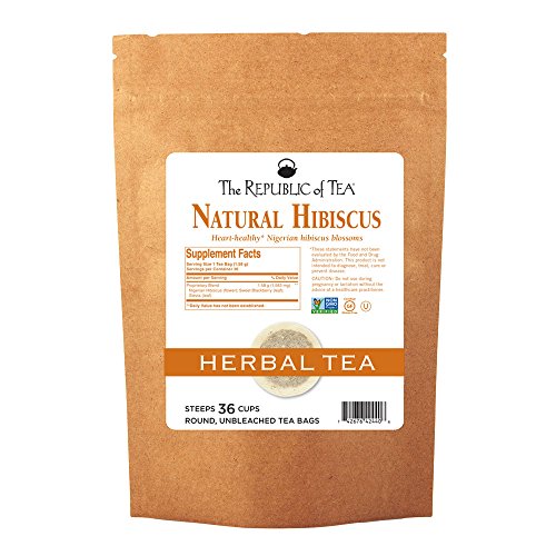 Product Cover The Republic of Tea, Natural Hibiscus Superflower Herbal Tea, 36 Tea Bag Refill