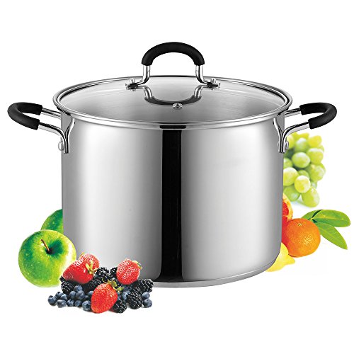 Product Cover Cook N Home 8 Quart Stainless Steel Stockpot Saucepot with Lid