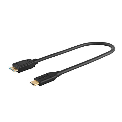 Product Cover CableCreation USB C to Micro B 3.0 Cable (Gen2/ 10Gbps), 1ft USB 3.1 External Hard Drive Cable, Compatible with MacBook (Pro), Galaxy S5 Note 3, etc, 0.3M /Black