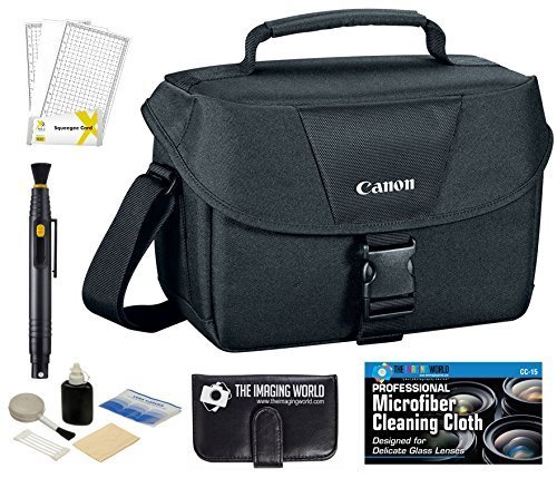 Product Cover Canon Well Padded Multi Compartment Compact Digital SLR EOS Rebel Camera Gadget Case + Lens Cleaning Pen + Screen Protector + Accessories Bundle