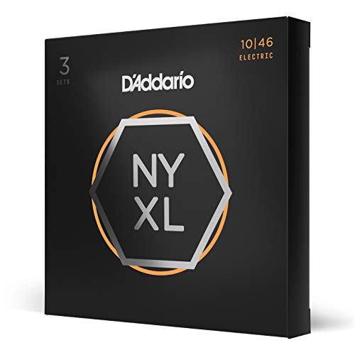 Product Cover D'Addario NYXL1046-3P Nickel Plated Electric Guitar Strings, Regular Light,10-46 (3 Sets) - High Carbon Steel Alloy for Unprecedented Strength - Ideal Combination of Playability and Electric Tone