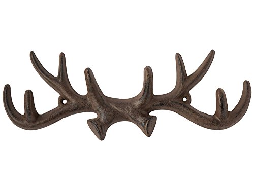 Product Cover Comfify Vintage Cast Iron Deer Antlers Wall Hooks Antique Finish Metal Clothes Hanger Rack w/Hooks | Includes Screws and Anchors | in Rust Brown (Antlers Hook CA-1507-26)