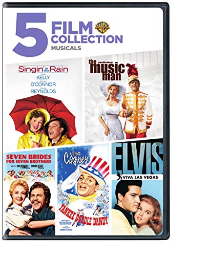 Product Cover Singin' in the Rain / The Music Man / Seven Brides For Seven Brothers / Yankee Doodle Dandy / Elvis-Viva Las Vegas (5 Film Collection Musicals)