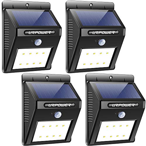 Product Cover URPOWER Solar Lights Wireless Waterproof Motion Sensor Outdoor Light for Patio, Deck, Yard, Garden with Motion Activated Auto On/Off (4-Pack)