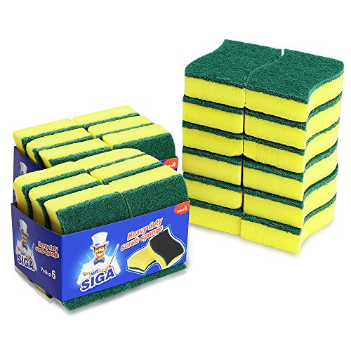 Product Cover MR. SIGA Heavy Duty Scrub Sponge, 24 Count, Size:11 x 7 x 3cm, 4.3