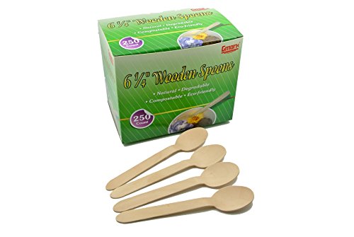 Product Cover Gmark 250 ct Wooden Spoons, 6.25