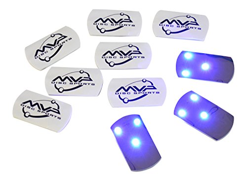 Product Cover MVP Disc Golf Flat LED Tri-lite Disc Golf Lights (Pack of 10) (Blue)
