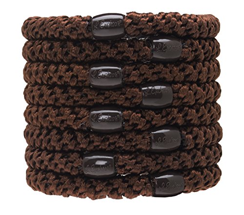 Product Cover L. Erickson Grab & Go Ponytail Holders, Coffee, Set of Eight - Exceptionally Secure with Gentle Hold
