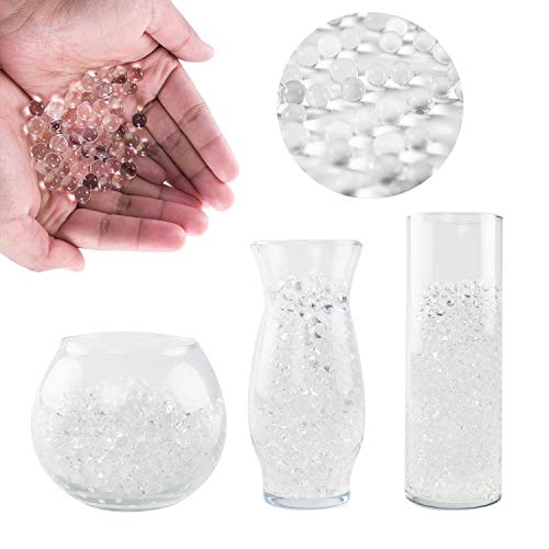 Product Cover Super Z Outlet 1 Pound Bag of Clear Water Gel Beads Pearls for Vase Filler, Candles, Wedding Centerpiece, Home Decoration, Plants, Toys, Education. Makes 12 Gallons