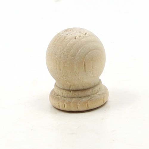 Product Cover Mylittlewoodshop Pkg of 100 - Finial Dowel Cap - 3/4 inches Tall with 1/4 inch Hole Unfinished Wood (WW-DC8052-100)