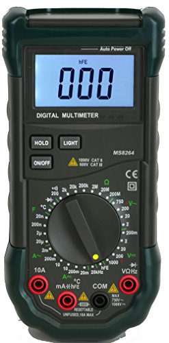 Product Cover Mastech MS8264 Backlit 30-Range Digital Multimeter with Temperature Measurement (01DMMS8264)