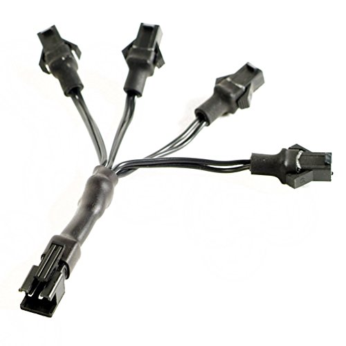Product Cover 4 Pack of 4 Way Spliiter Quick Connects for EL Wire with Heat Shrink Reinforced Connections